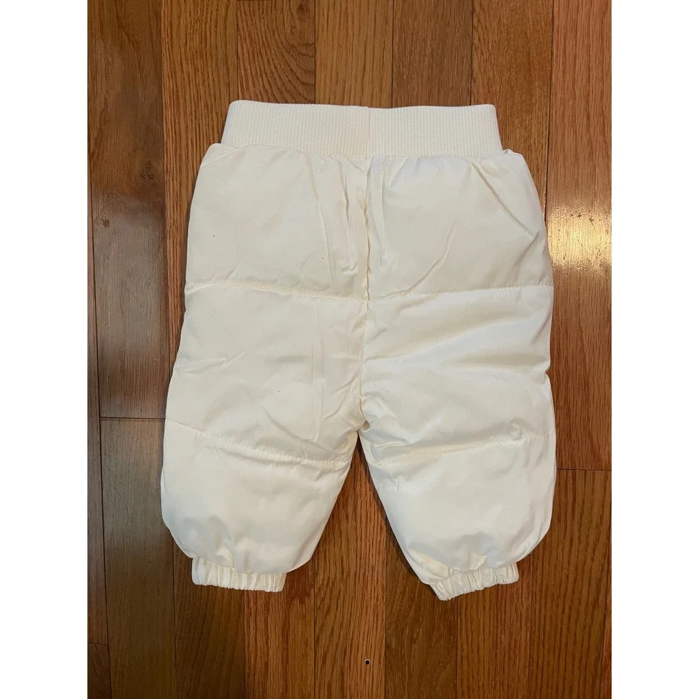 Old Navy Baby Puffer Pants Off‎ White Cream Quilted Snow Pants 3-6M NWT